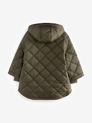 Khaki Green Shower Resistant Oversized Quilted Coat (3-16yrs) - Image 8 of 11