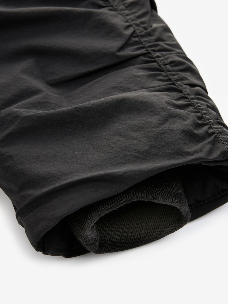 Black Shower Resistant Rouched Sleeve Coat (6-14yrs) - Image 10 of 10