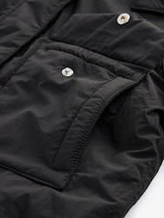 Black Shower Resistant Rouched Sleeve Coat (6-14yrs) - Image 9 of 10