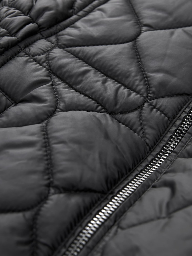 Black Shower Resistant Onion Quilted Coat (3-16yrs) - Image 11 of 11