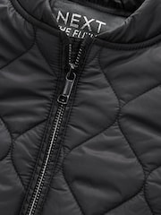 Black Shower Resistant Onion Quilted Coat (3-16yrs) - Image 9 of 11