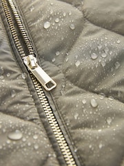 Khaki Green Shower Resistant Onion Quilted Coat (3-16yrs) - Image 9 of 10