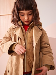 Camel Shower Resistant Double Layer Trench Coat (3-16yrs) - Image 2 of 2