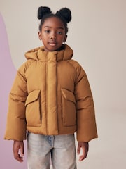 Gold Shower Resistant Crop Padded Coat (2-16yrs) - Image 3 of 11