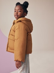 Gold Shower Resistant Crop Padded Coat (2-16yrs) - Image 4 of 11