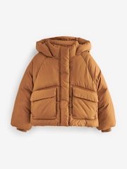 Gold Shower Resistant Crop Padded Coat (2-16yrs) - Image 6 of 11