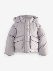 Silver Shower Resistant Crop Padded Coat (2-16yrs) - Image 6 of 10