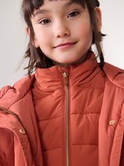 Rust Brown Shower Resistant Double Layer Parka (3-16yrs) - Image 5 of 10