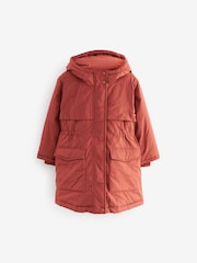 Rust Brown Shower Resistant Double Layer Parka (3-16yrs) - Image 6 of 10