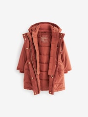 Rust Brown Shower Resistant Double Layer Parka (3-16yrs) - Image 7 of 10