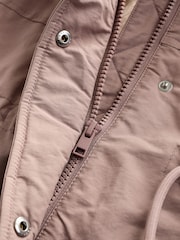 Pink Shower Resistant Faux Fur Trim Parka (3-16yrs) - Image 11 of 12