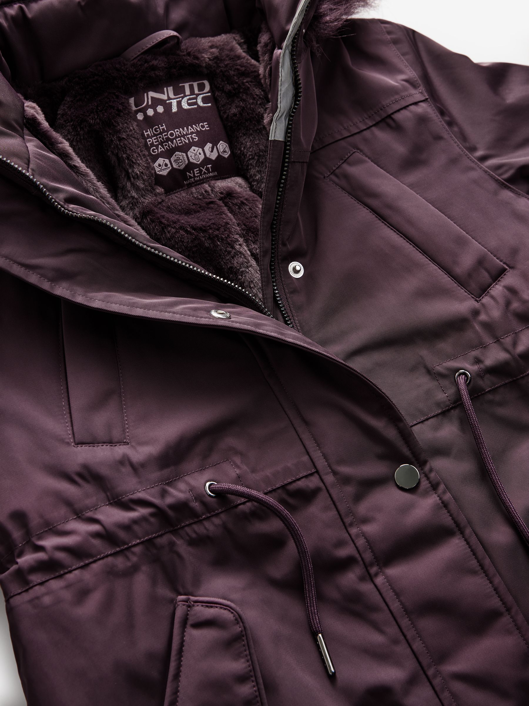 Purple parka jacket clearance