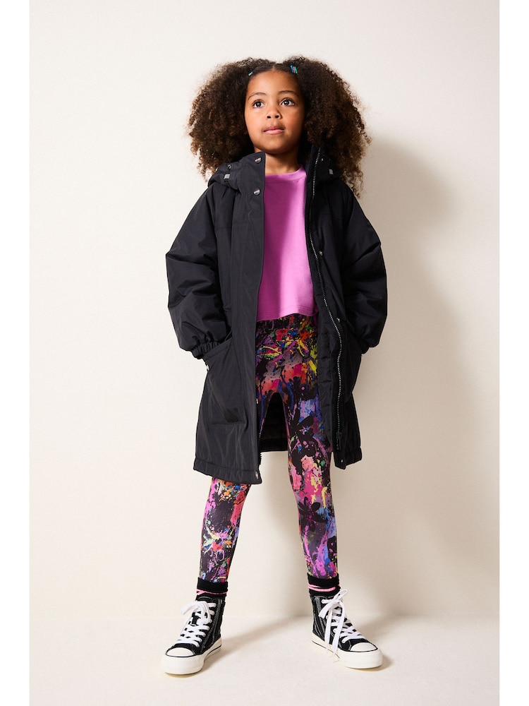 Black Waterproof Coat (3-16yrs) - Image 1 of 11