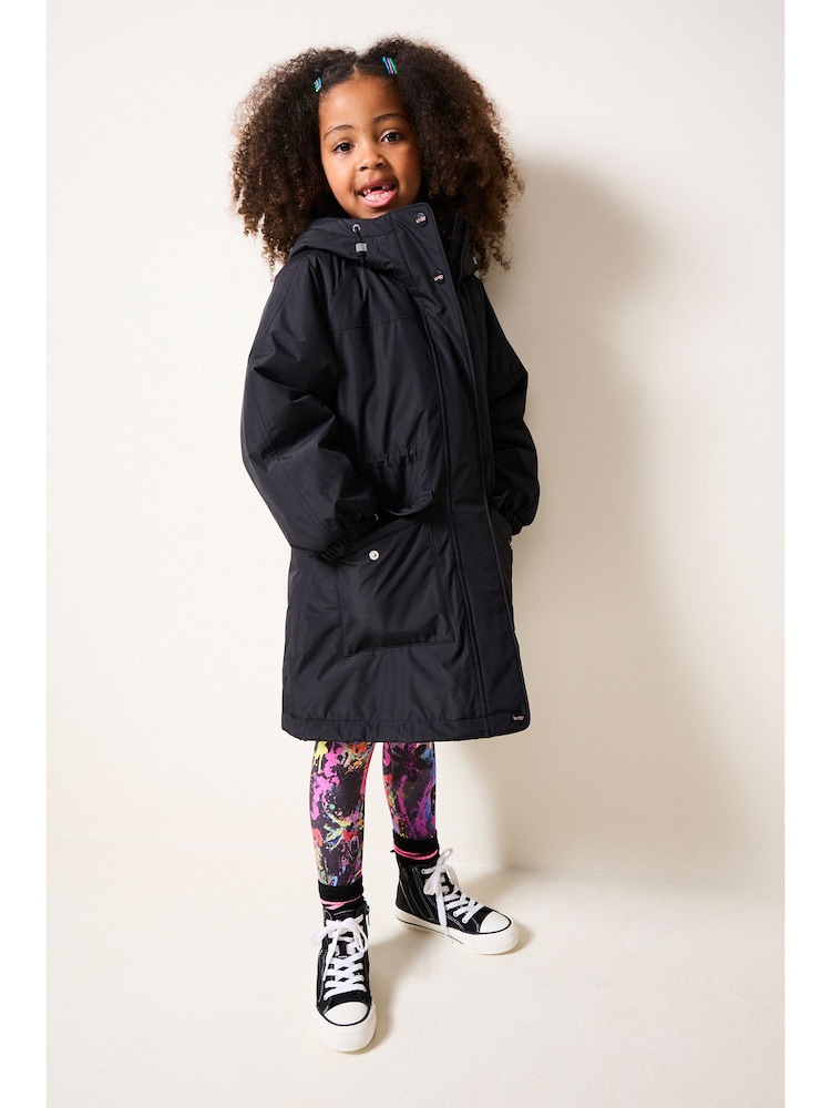 Black Waterproof Coat (3-16yrs) - Image 2 of 11
