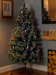 Premier Decorations Ltd Green Snow Tipped with Berries & Cones 4ft  Christmas Tree - Image 1 of 4
