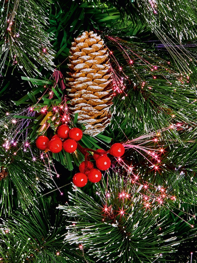 Premier Decorations Ltd Green Snow Tipped with Berries & Cones 4ft  Christmas Tree - Image 2 of 4