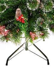 Premier Decorations Ltd Green Snow Tipped with Berries & Cones 4ft  Christmas Tree - Image 3 of 4