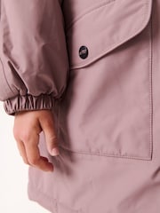 Pink Waterproof Faux Fur Trim Hood Parka Coat (3-16yrs) - Image 5 of 13