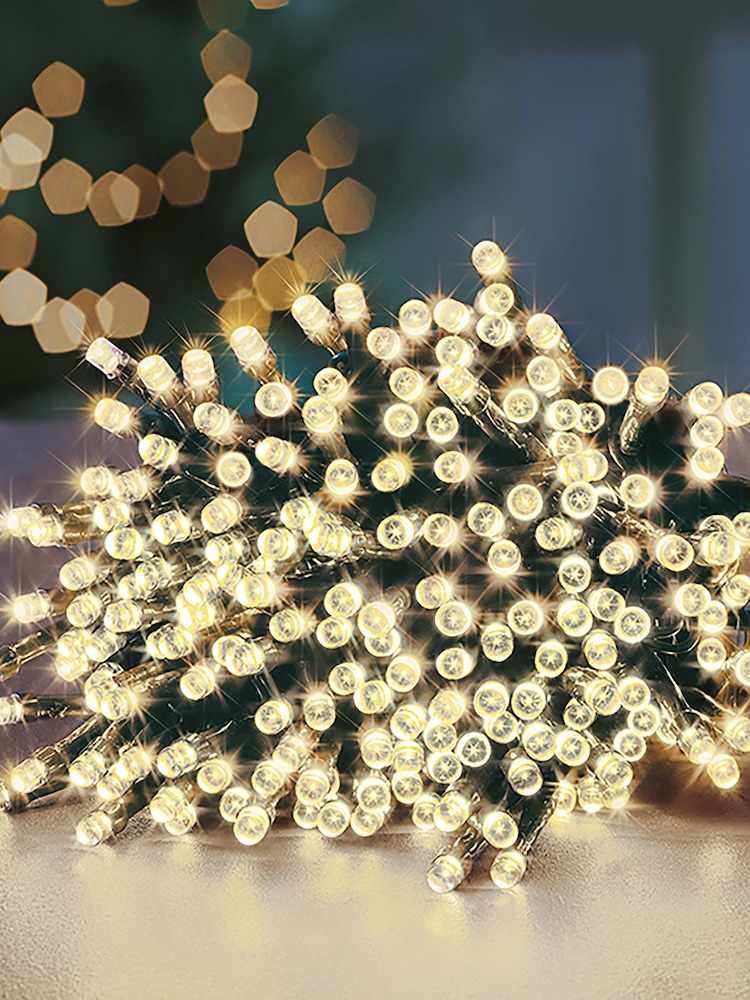 Premier Decorations Ltd White Warm Supabrights 360 LED Christmas Lights with Timer 28.7M - Image 1 of 4