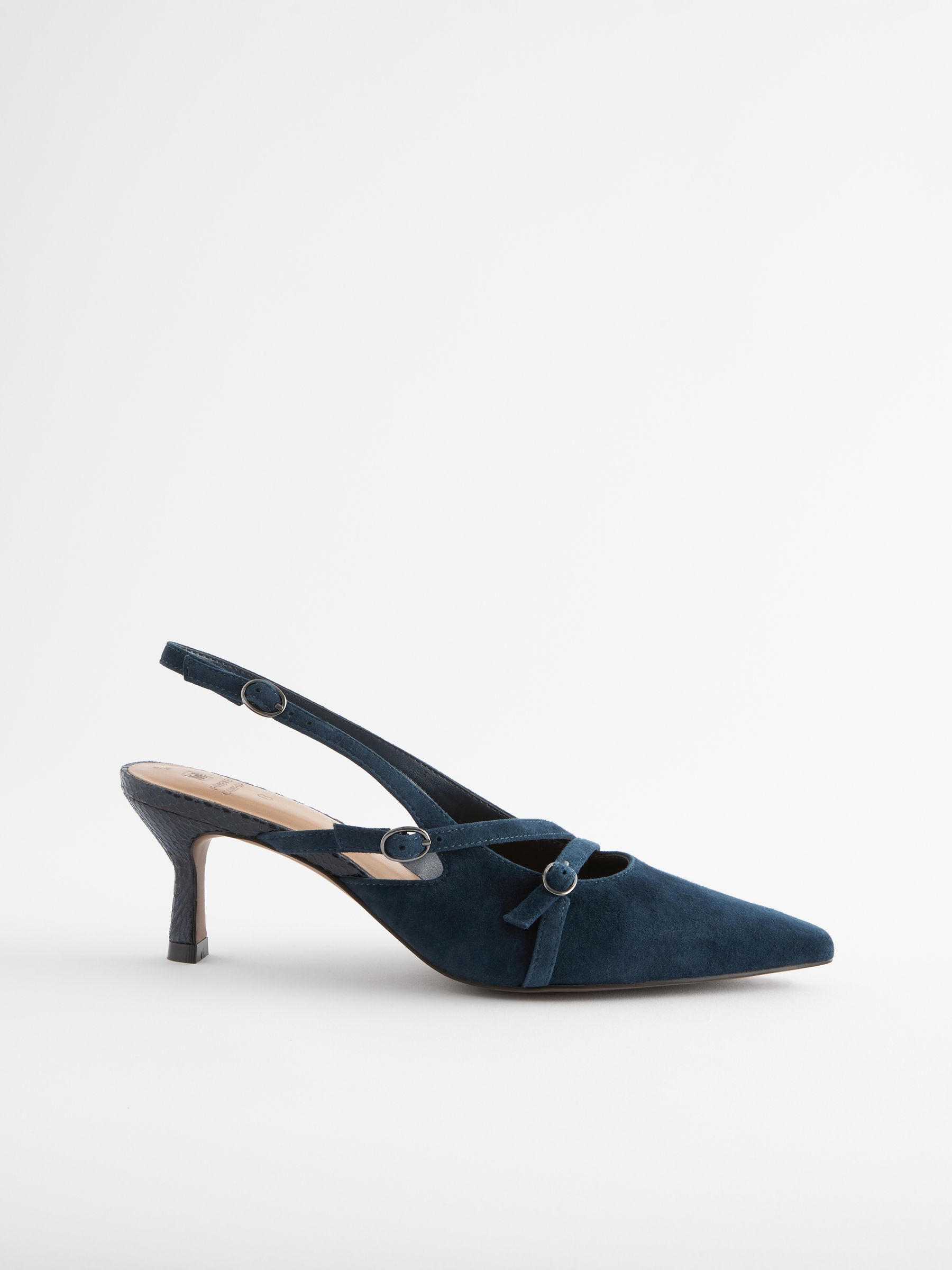 Navy blue slingback heels outlet