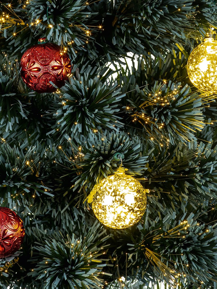 Premier Decorations Ltd Green 4ft Fibre Optic LED Christmas Tree with Baubles - Image 2 of 3 Premier Decorations Ltd Green 4ft Fibre Optic LED Christmas Tree with Baubles - Image 2 of 3