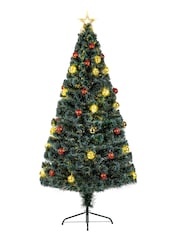Premier Decorations Ltd Green 4ft Fibre Optic LED Christmas Tree with Baubles - Image 3 of 3