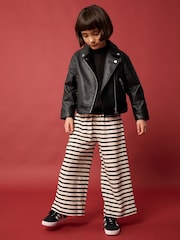 Black PU Biker Jacket (3-16yrs) - Image 2 of 8