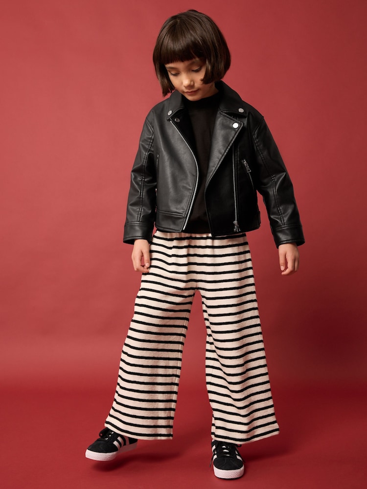 Black PU Biker Jacket (3-16yrs) - Image 2 of 8