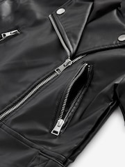 Black PU Biker Jacket (3-16yrs) - Image 8 of 8