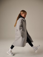 Grey Relaxed Fit Overcoat (3-16yrs) - Image 3 of 11