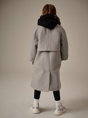 Grey Relaxed Fit Overcoat (3-16yrs) - Image 4 of 11