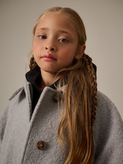 Grey Relaxed Fit Overcoat (3-16yrs) - Image 5 of 11
