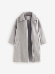 Grey Relaxed Fit Overcoat (3-16yrs) - Image 8 of 11