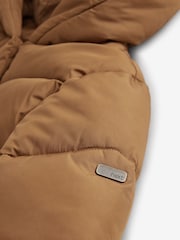 Gold Regular Length Shower Resistant Faux Fur Lined Hooded Padded Coat (3-16yrs) - Image 10 of 12