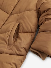 Gold Regular Length Shower Resistant Faux Fur Lined Hooded Padded Coat (3-16yrs) - Image 11 of 12