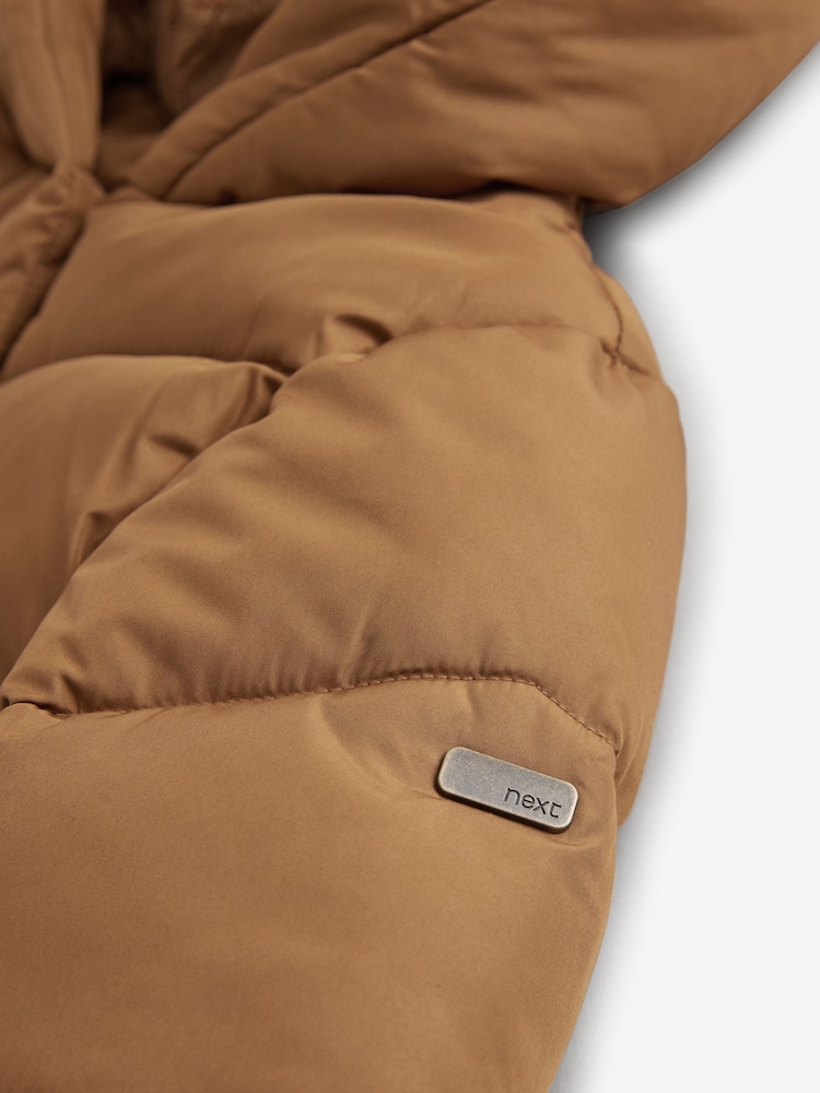 Gold Regular Length Shower Resistant Faux Fur Lined Hooded Padded Coat (3-16yrs) - Image 12 of 12