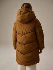 Gold Regular Length Shower Resistant Faux Fur Lined Hooded Padded Coat (3-16yrs) - Image 4 of 12