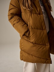 Gold Regular Length Shower Resistant Faux Fur Lined Hooded Padded Coat (3-16yrs) - Image 5 of 12