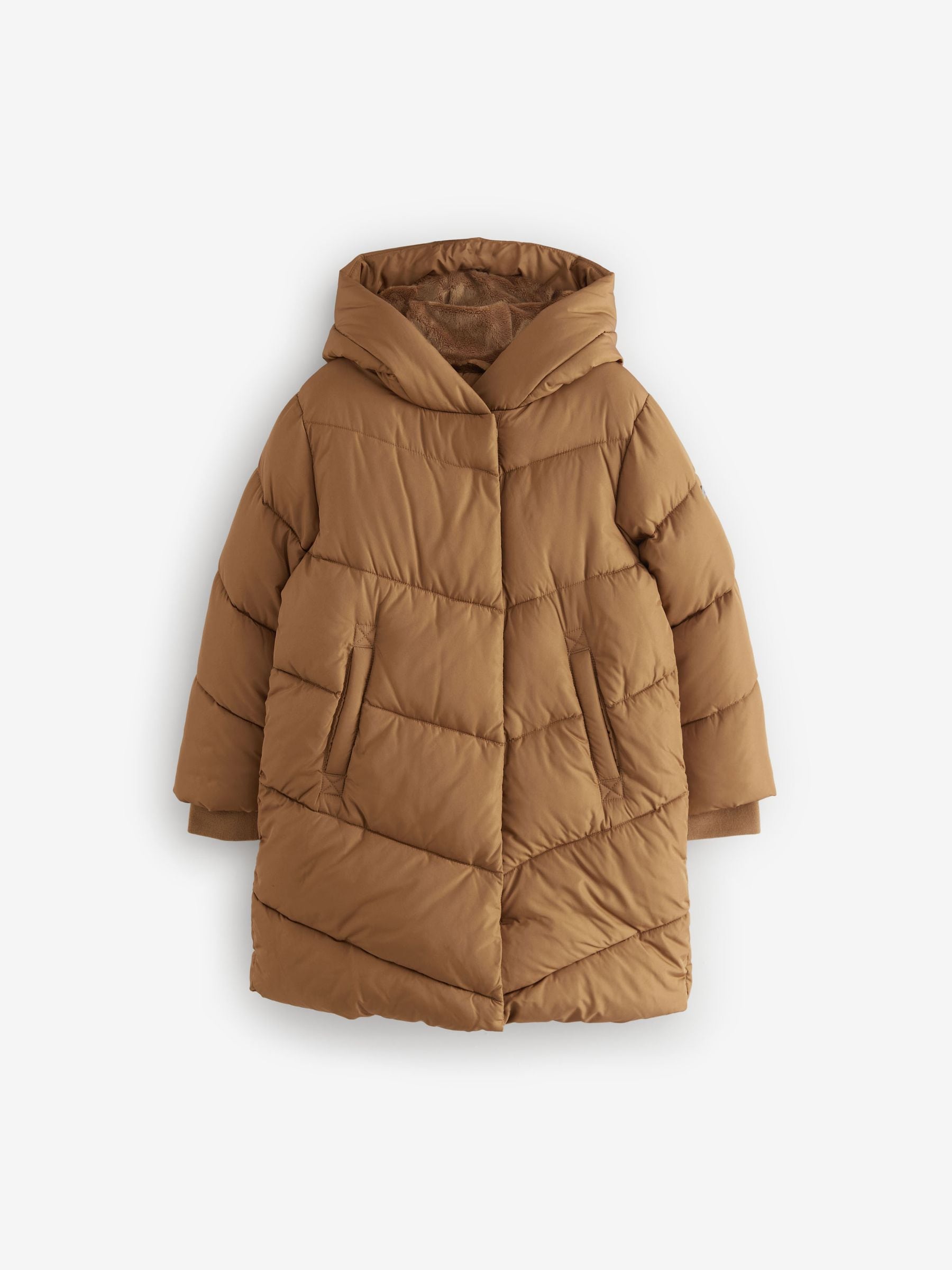 Buy Gold Regular Length Shower Resistant Faux Fur Lined Hooded Padded Coat 3 16yrs from Next Canada