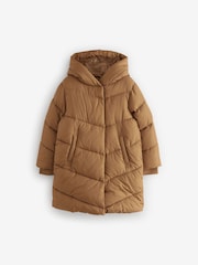 Gold Regular Length Shower Resistant Faux Fur Lined Hooded Padded Coat (3-16yrs) - Image 6 of 12