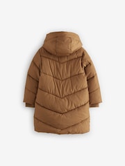 Gold Regular Length Shower Resistant Faux Fur Lined Hooded Padded Coat (3-16yrs) - Image 7 of 12