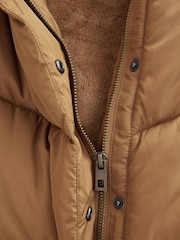 Gold Regular Length Shower Resistant Faux Fur Lined Hooded Padded Coat (3-16yrs) - Image 9 of 12