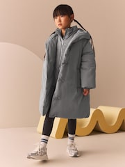 Grey Shower Resistant Double Layer Padded Coat (3-16yrs) - Image 1 of 9