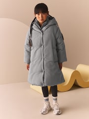Grey Shower Resistant Double Layer Padded Coat (3-16yrs) - Image 2 of 9