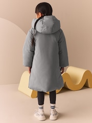 Grey Shower Resistant Double Layer Padded Coat (3-16yrs) - Image 3 of 9