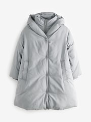 Grey Shower Resistant Double Layer Padded Coat (3-16yrs) - Image 6 of 9