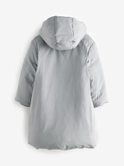 Grey Shower Resistant Double Layer Padded Coat (3-16yrs) - Image 7 of 9