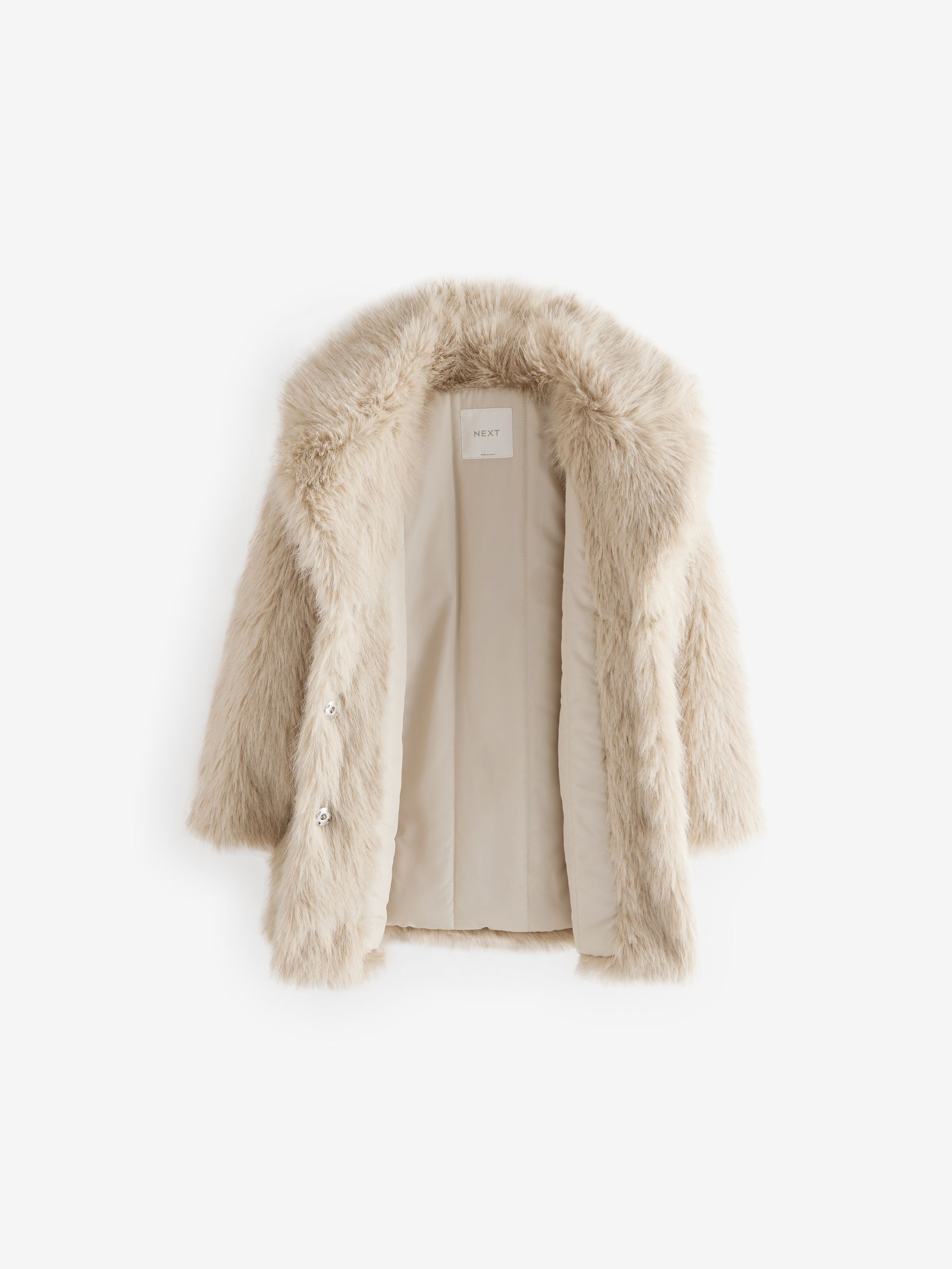 Buy Cream Cream Faux Fur Coat 3 16yrs from Next Ireland