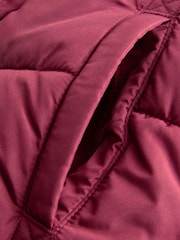 Burgundy Regular Length Shower Resistant Faux Fur Lined Hooded Padded Coat (3-16yrs) - Image 10 of 13