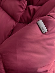 Burgundy Regular Length Shower Resistant Faux Fur Lined Hooded Padded Coat (3-16yrs) - Image 11 of 13